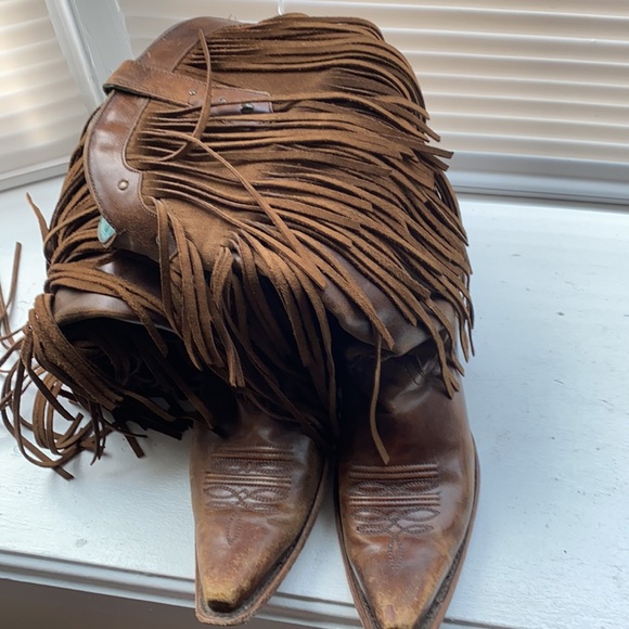 Corral Vintage Fringe Boots Size 10 - Picture 2 of 4